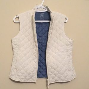 White quilted vest